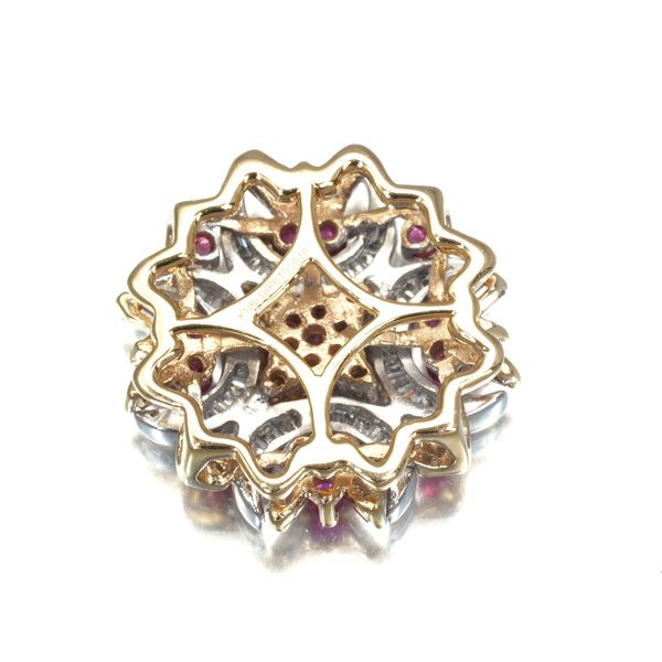 ルビー 0.15ct スピネル 0.10ct ダイヤ 0.18ct   ペンダントトップ K18