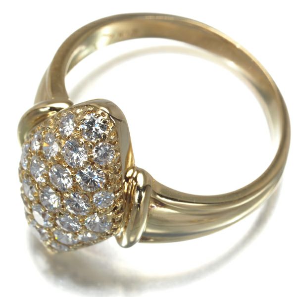 星の砂 リング ダイヤ 0.71ct  パヴェ 11号 K18YG 