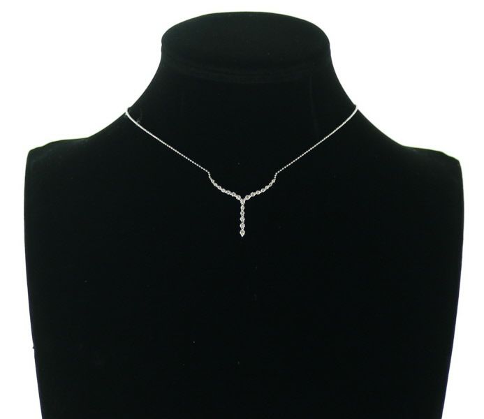 ダイヤ 0.50ct Yドロップ グラデーション  ネックレス Pt850 