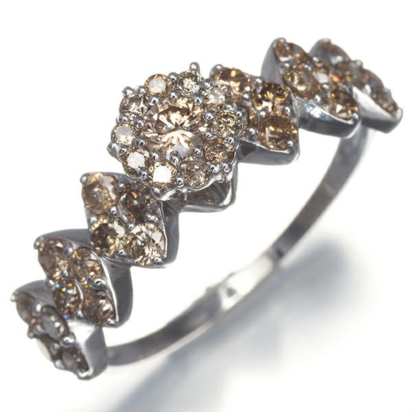 ブラウンダイヤ 1.00ct   リング K18WG 