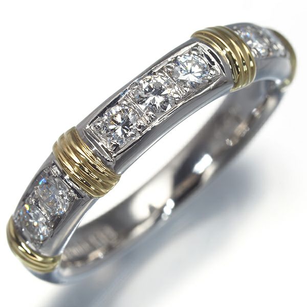 ダイヤ 0.32ct コンビカラー  リング Pt900/K18YG 
