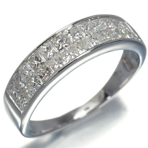 ダイヤ 1.00ct ミステリーセッティング  リング K18WG 