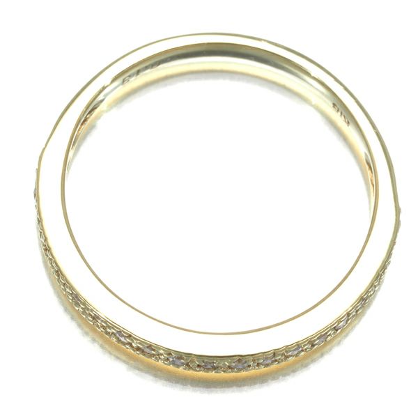 ダイヤ 0.13ct ミルグレイン ハーフエタニティ  リング K18YG 