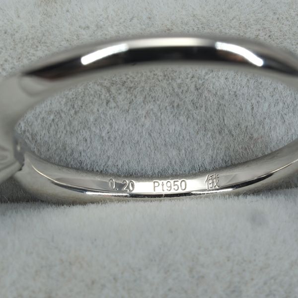 俄 リング ダイヤ 0.20ct ことのは  10号 Pt950 