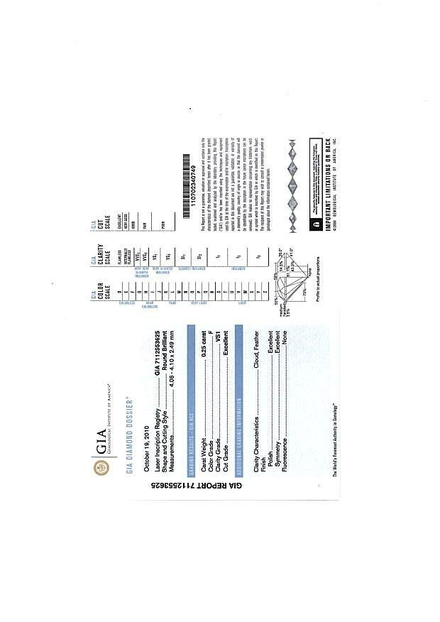俄 リング ダイヤ 0.25ct F VS1 3EX/0.03ct 唐花 7.5号 Pt950 保証書/鑑定書