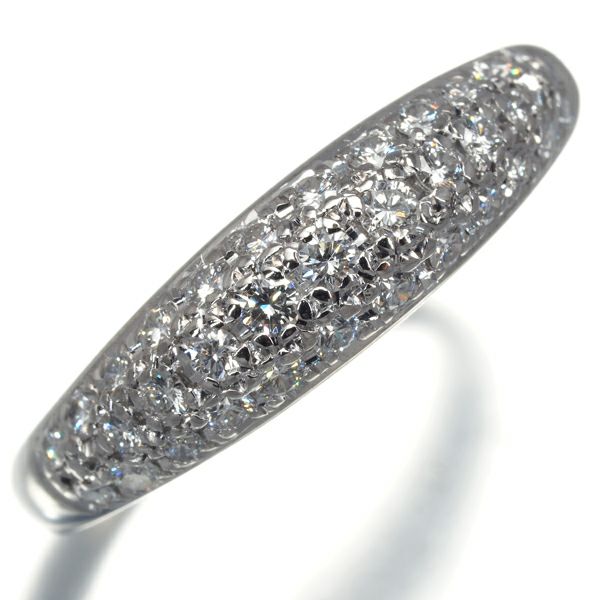 タサキ リング ダイヤ 0.43ct  パヴェ 14号 Pt900 