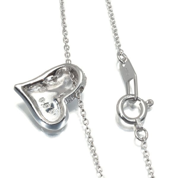 スタージュエリー ネックレス ダイヤ 0.05ct  ハート K18WG 