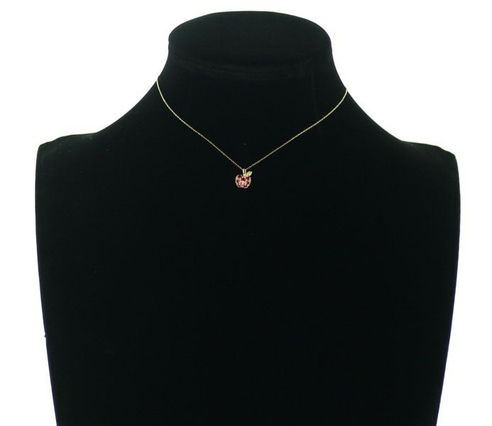 ベーネベーネ ネックレス ルビー 0.18ct ピンクサファイア ダイヤ アップル フルーツ K18YG