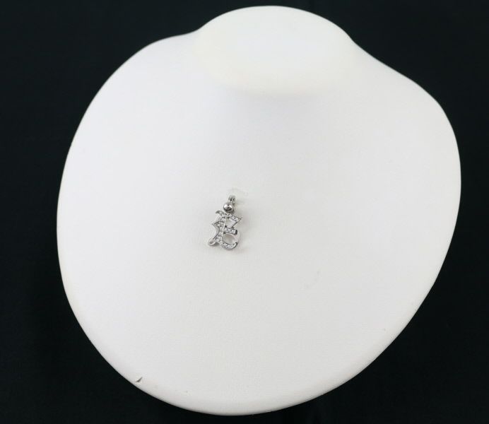 ウォルサム ペンダントトップ ダイヤ 0.14ct スウィング イニシャル K18WG 