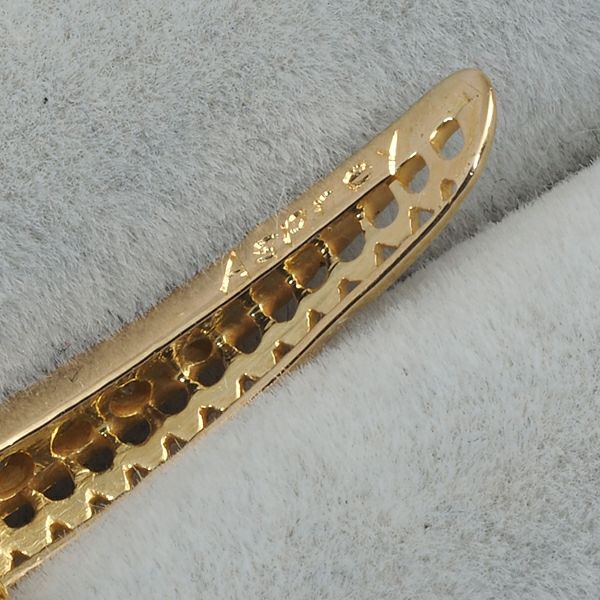 アスプレイ ヴィンテージ ブローチ ダイヤ  オールドカット K18YG 