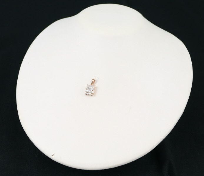 ダイヤ 0.50ct 3種カット ミステリーセッティング ペンダントトップ K18PG 