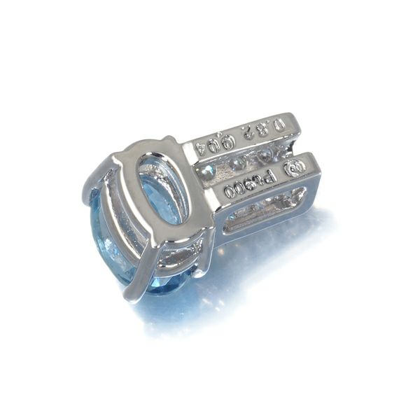 TASAKI タサキ ペンダント トップ アクアマリン 0.82ct ダイヤ ダイヤモンド Pt900 