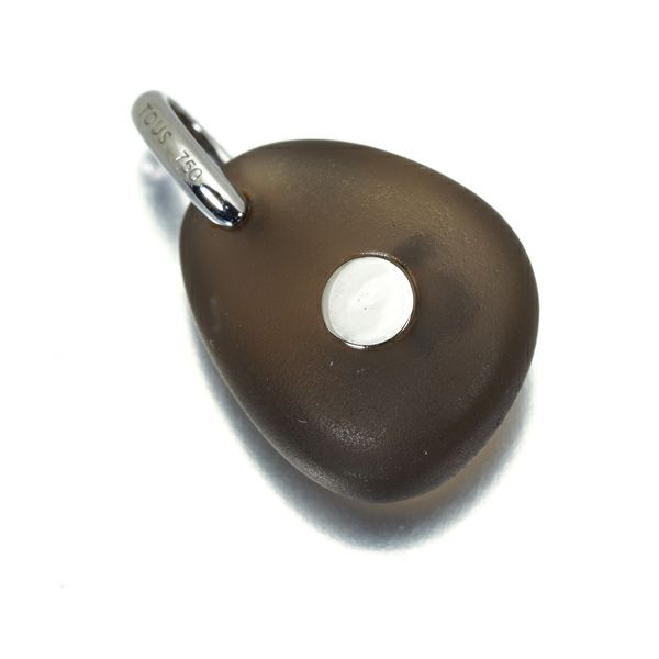 トウス ペンダントトップ スモーキークォーツ ダイヤ ダイヤモンド クマ アニマル K18WG 箱