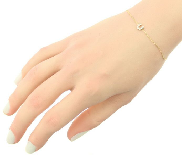 ローリーロドキン ブレスレット ダイヤ ホースシュー K18YG 