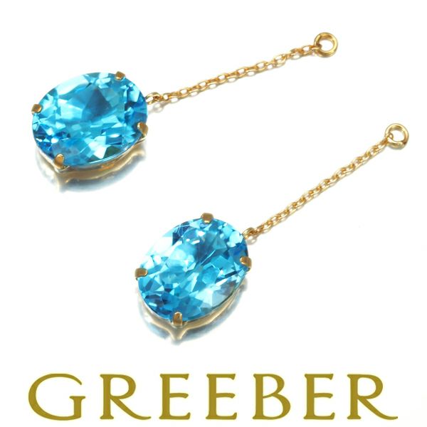 トパーズ 2.00ct/2.00ct 一粒 ピアスチャーム K18YG 