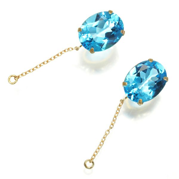 トパーズ 2.00ct/2.00ct 一粒 ピアスチャーム K18YG 