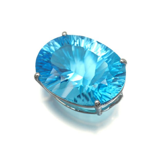 GSTV ペンダントトップ トパーズ 17.00ct 特殊カット Pt950 