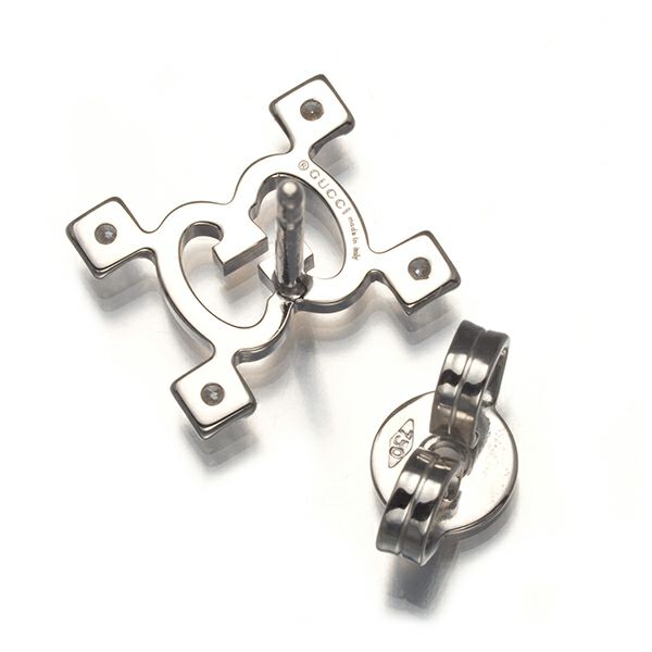 グッチ ピアス ダイヤ アイコンスターダスト  K18WG 