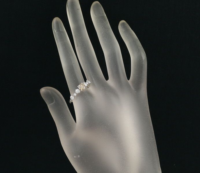 カシケイ リング ダイヤ 0.624ct/0.55ct  15号 Pt900 