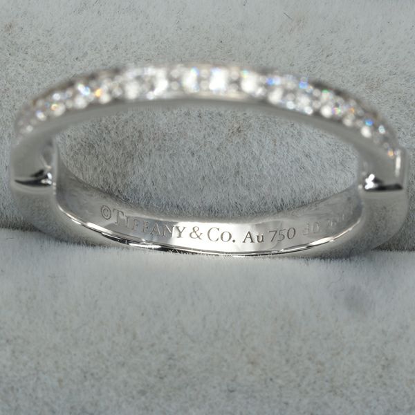 ティファニー リング ダイヤ 0.36ct ロック 12.5号 K18WG 
