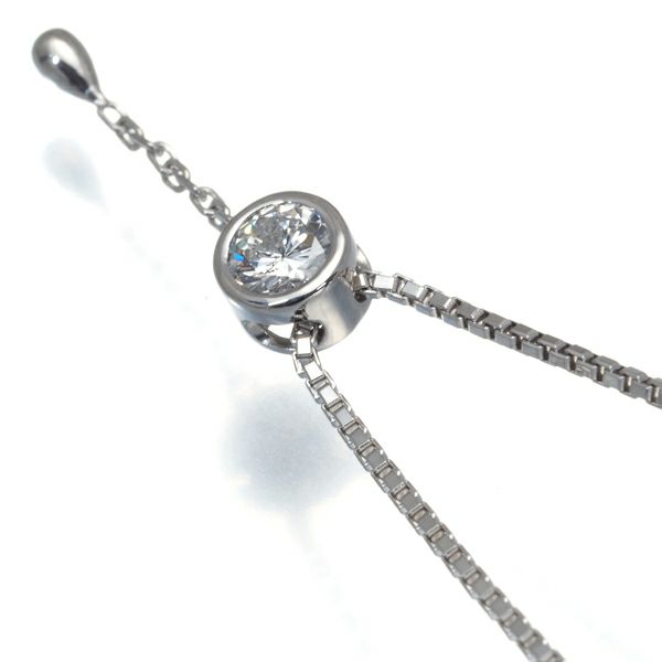 田村俊一 ネックレス ダイヤ 0.328ct 一粒 ベゼル Yドロップ Pt900/Pt850 