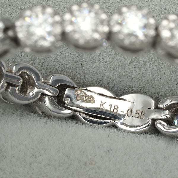 スタージュエリー リング ダイヤ 0.58ct フルエタニティ 10号 K18WG 