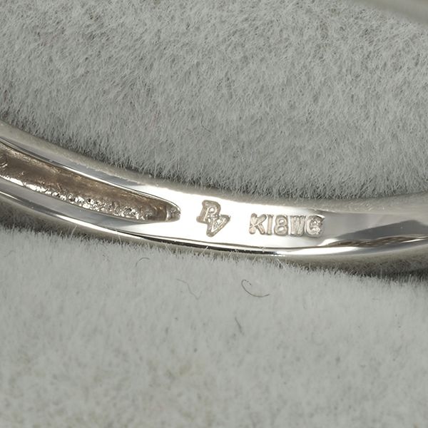 ポンテヴェキオ リング ダイヤ 0.13ct  ハート パヴェ 11号 K18WG 
