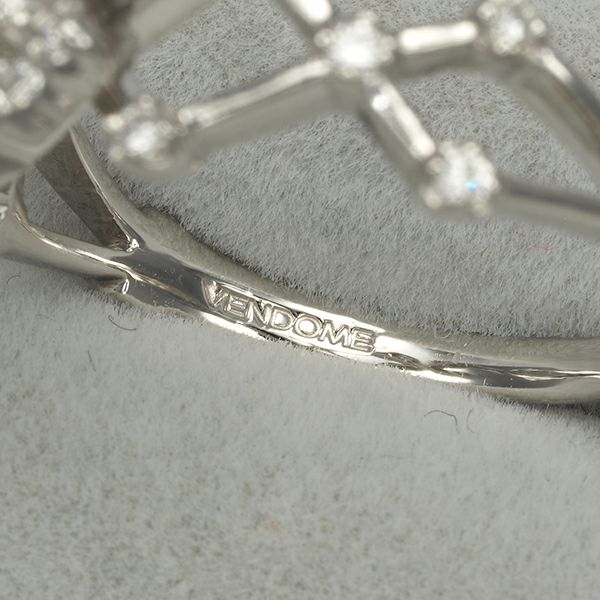 ヴァンドーム リング ダイヤ 0.23ct  フラワー 12号 Pt900