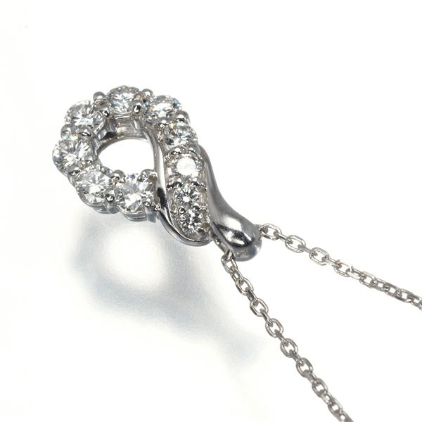 ロイヤルアッシャー ネックレス ダイヤ 0.41ct   Pt900/Pt850 
