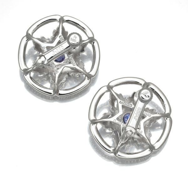 ランバン イヤリング タンザナイト 0.20ct/0.20ct ダイヤ 0.08ct/0.08ct Pt900 