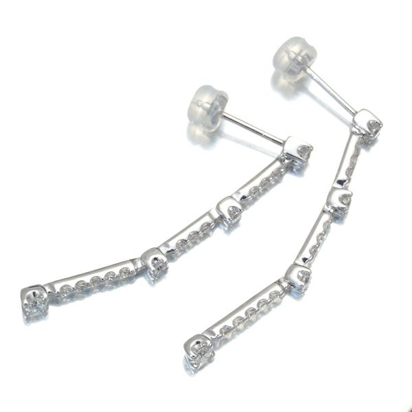 DTC ピアス ダイヤ 0.60ct LINE K18WG 