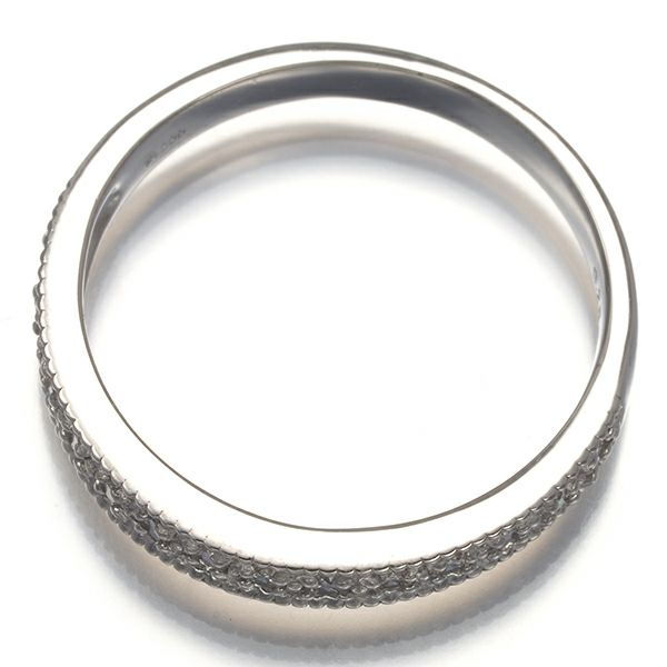 ダイヤ 0.20ct ミルグレイン ハーフエタニティ  リング Pt900 