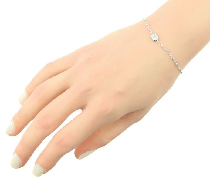 カルティエ ブレスレット ダイヤ リリーオブザバレー スズラン フラワー K18WG 