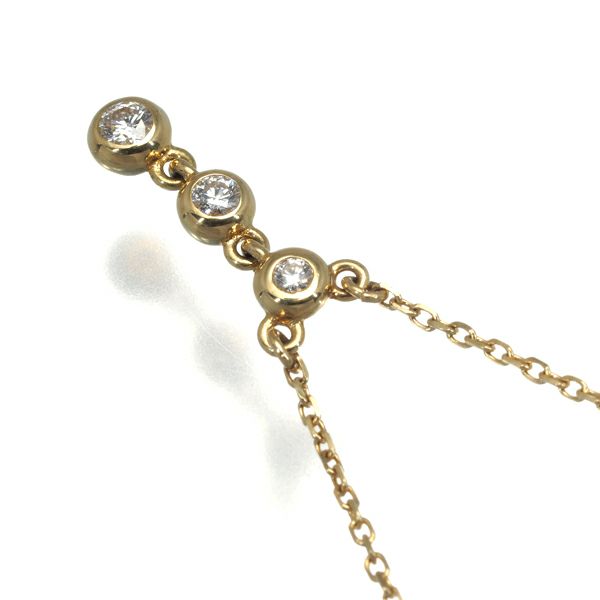 ミキモト ネックレス ダイヤ 0.13ct  3P K18YG 
