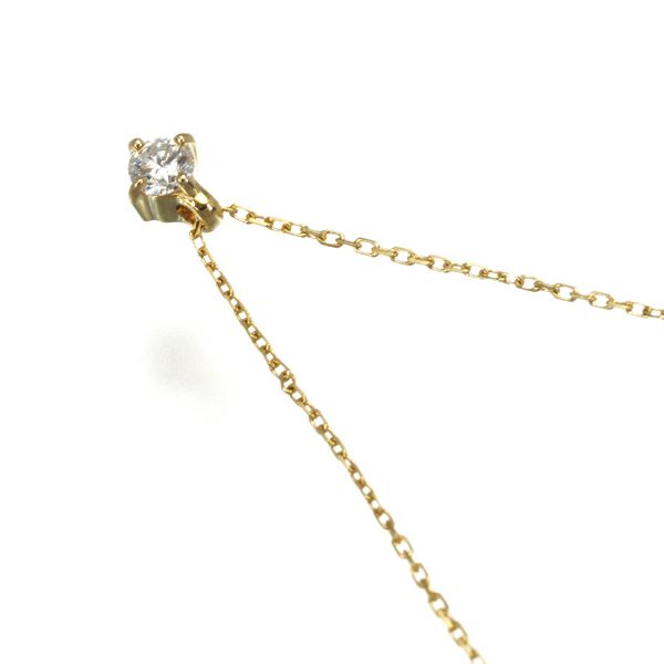 エテ ネックレス ダイヤ 0.06ct  一粒 K18YG 