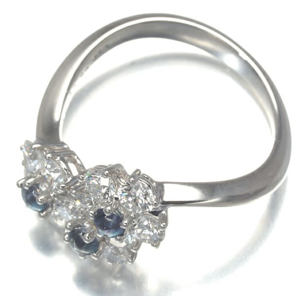 ギメル リング アレキサンドライト 0.260ct ダイヤ 0.973ct  フラワー 9号 Pt950 保証書