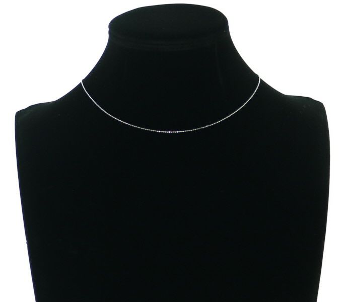 カットボール チェーンネックレス 45cm K18WG 