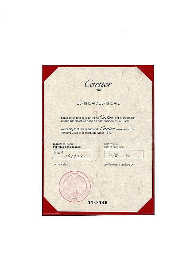 カルティエ リング ダイヤ 2C ロゴ 50号 K18YG/WG 保証書