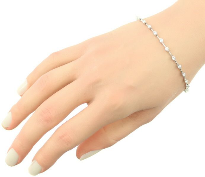 DTC ブレスレット ダイヤ 1.25ct LINE  K18WG 