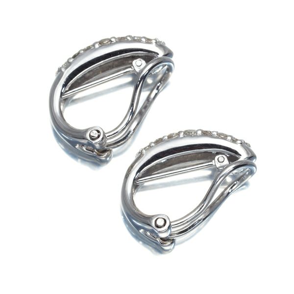 ダイヤ 0.25ct/0.25ct パヴェ ピアス兼イヤリング K18WG 