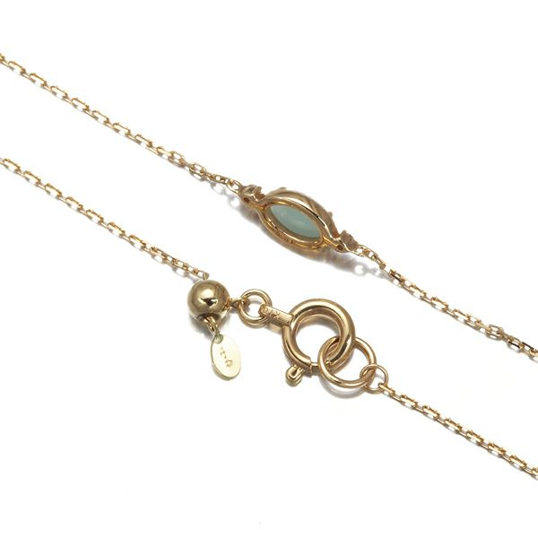 アガット ブレスレット ラリマー ダイヤ 0.01ct K10YG 