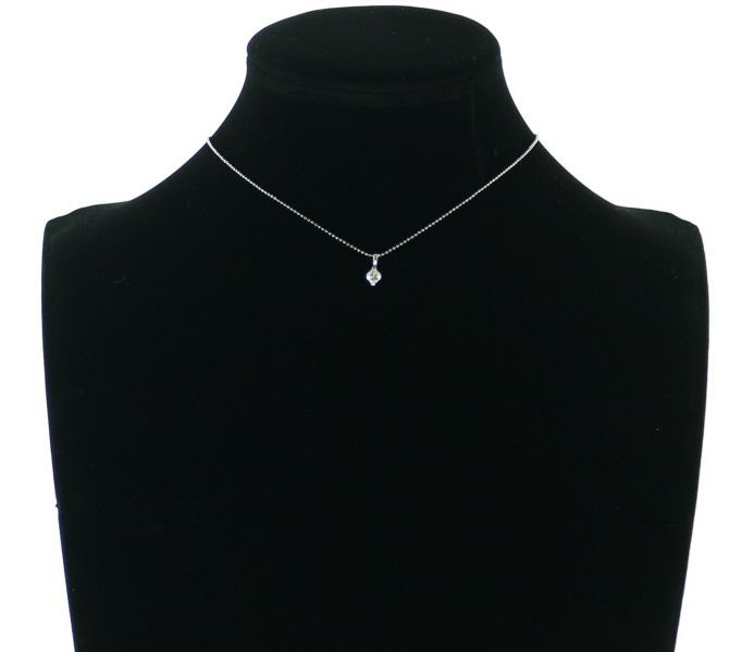 ダイヤ ラディアントカット 0.331ct 一粒  ネックレス Pt900/Pt850 
