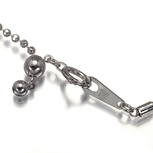 カットシリンダー チェーンネックレス オメガ 46cm K18WG 