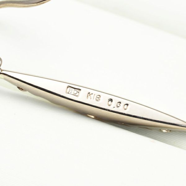 カシケイ ピアス ブラウンダイヤ 0.60ct ネイキッド K18BG 