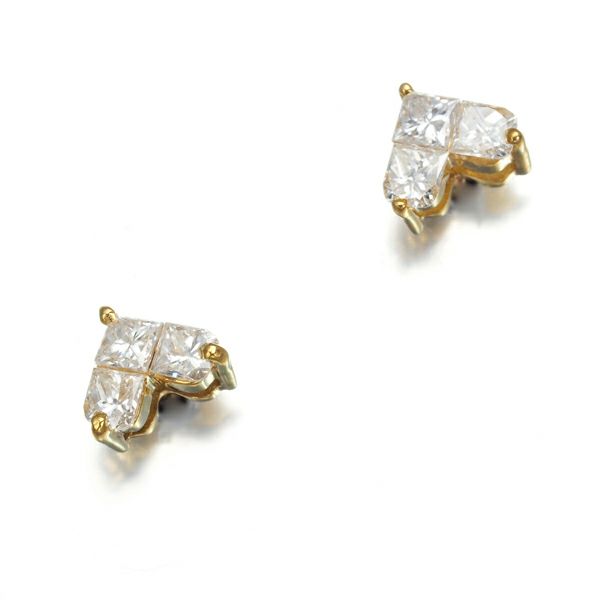 スタージュエリー ピアス ダイヤ 0.10ct/0.10ct ミステリアスハート K18YG 