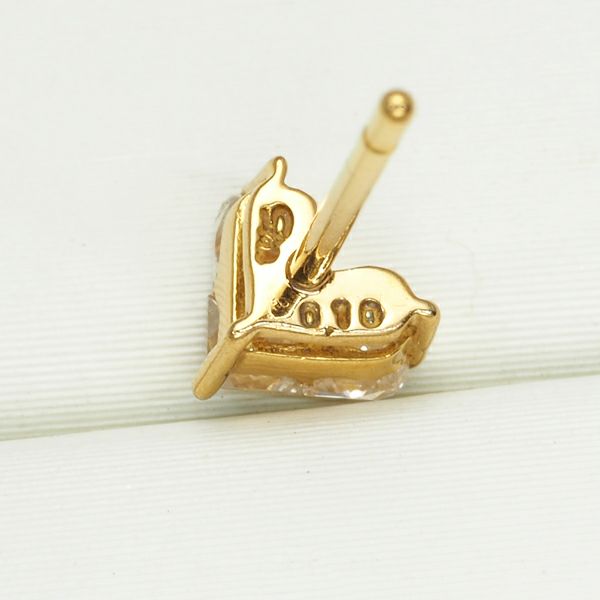 スタージュエリー ピアス ダイヤ 0.10ct/0.10ct ミステリアスハート K18YG 