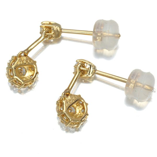 ポンテヴェキオ ピアス ダイヤ 0.25ct/0.25ct K18YG 
