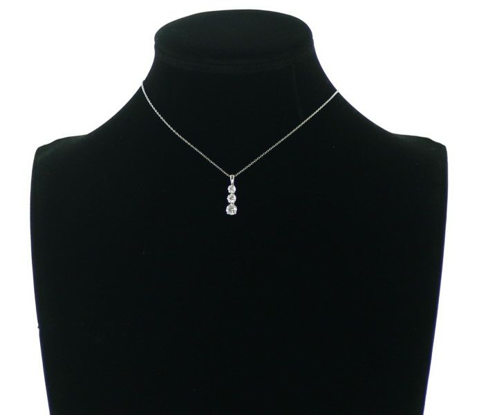 トリロジー ネックレス ダイヤ 1.00ct  3P Pt900/Pt850 