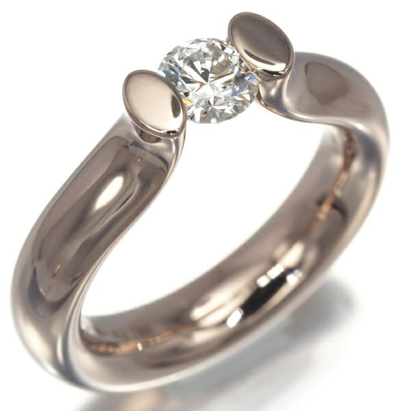 ニーシング リング ダイヤ 0.308ct Spannring HEAVEN グロス ローズウッド 7号 K18 