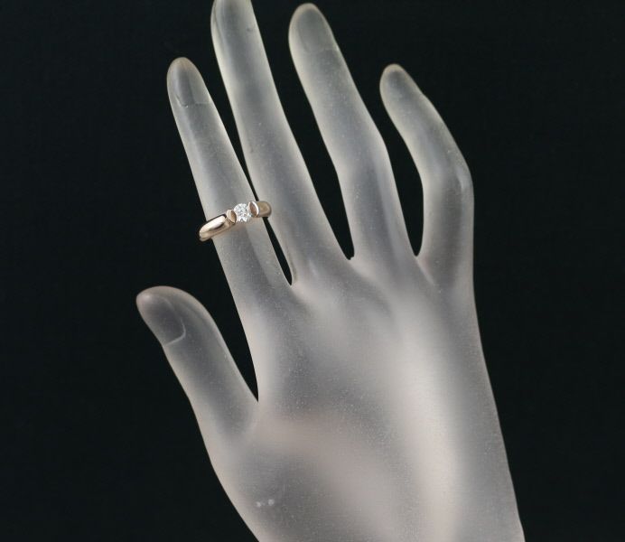 ニーシング リング ダイヤ 0.308ct Spannring HEAVEN グロス ローズウッド 7号 K18 